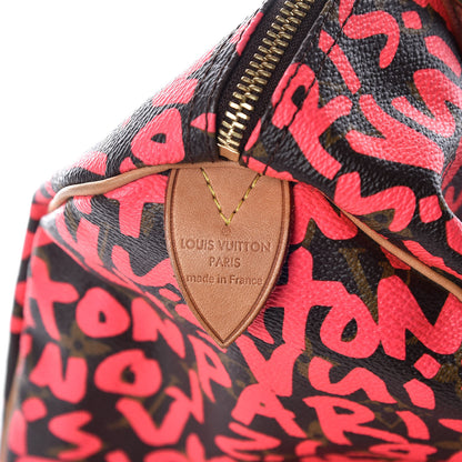 Louis Vuitton Monogram Graffiti Speedy 30 Fuchsia 6 of 16