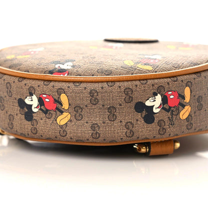 Gucci X DISNEY Mini Vintage GG Supreme Monogram Mickey Mouse Round Backpack Beige Vintage Sun Oil 7 of 9