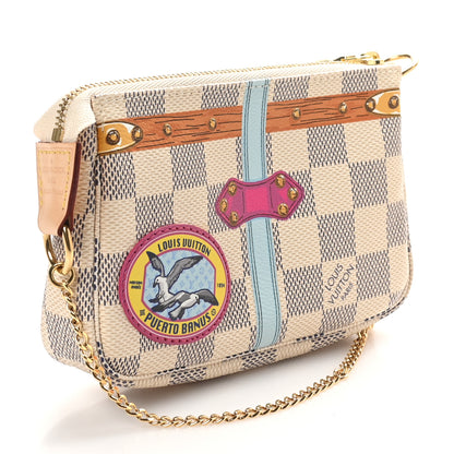 Louis Vuitton Damier Azur Summer Trunks Puerto Banus Mini Pochette Accessories 3 of 9