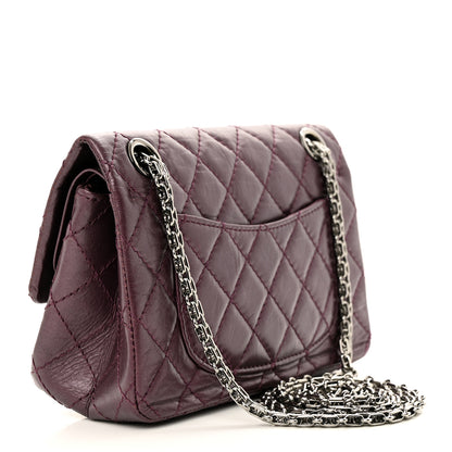 Chanel Metallic Calfskin Quilted 2.55 Reissue 224 Flap Purple 2 of 10