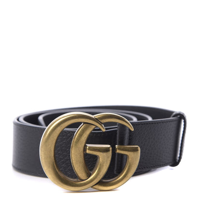Gucci Textured Calfskin Double G 40mm Belt 85 34 Black 1 of 3