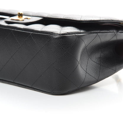 Chanel Caviar Quilted Jumbo Double Flap Black 10 of 11