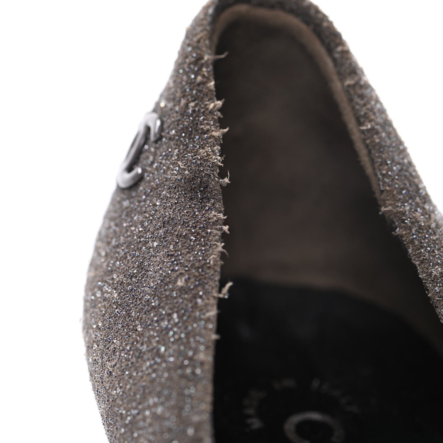 Chanel Glitter Cap Toe Pumps 37 Grey Black 11 of 13