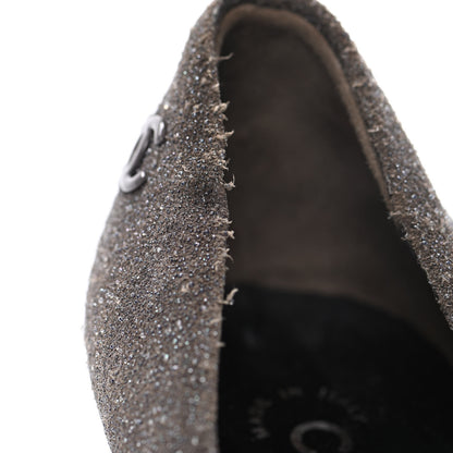 Chanel Glitter Cap Toe Pumps 37 Grey Black 11 of 13