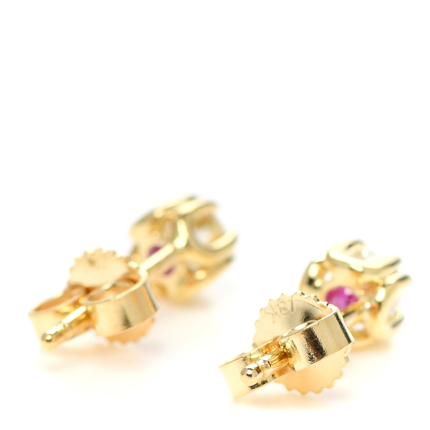 18K Yellow Gold Diamond .30ctw Solitaire Stud Earrings