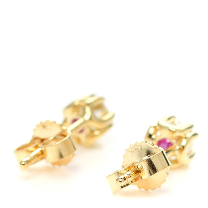Roberto Coin 18K Yellow Gold Diamond .30ctw Solitaire Stud Earrings 3 of 4