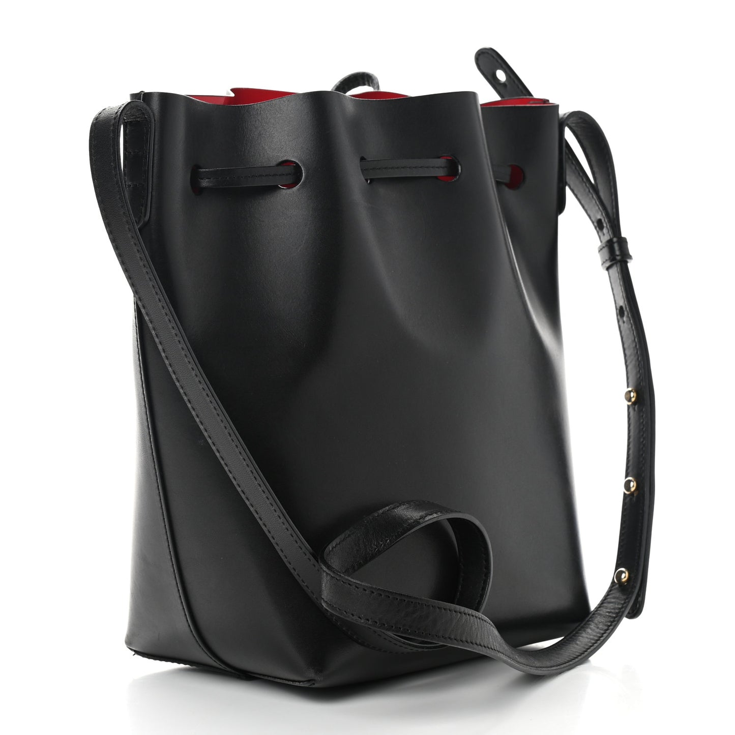 Calfskin Mini Bucket Bag Black Flamma