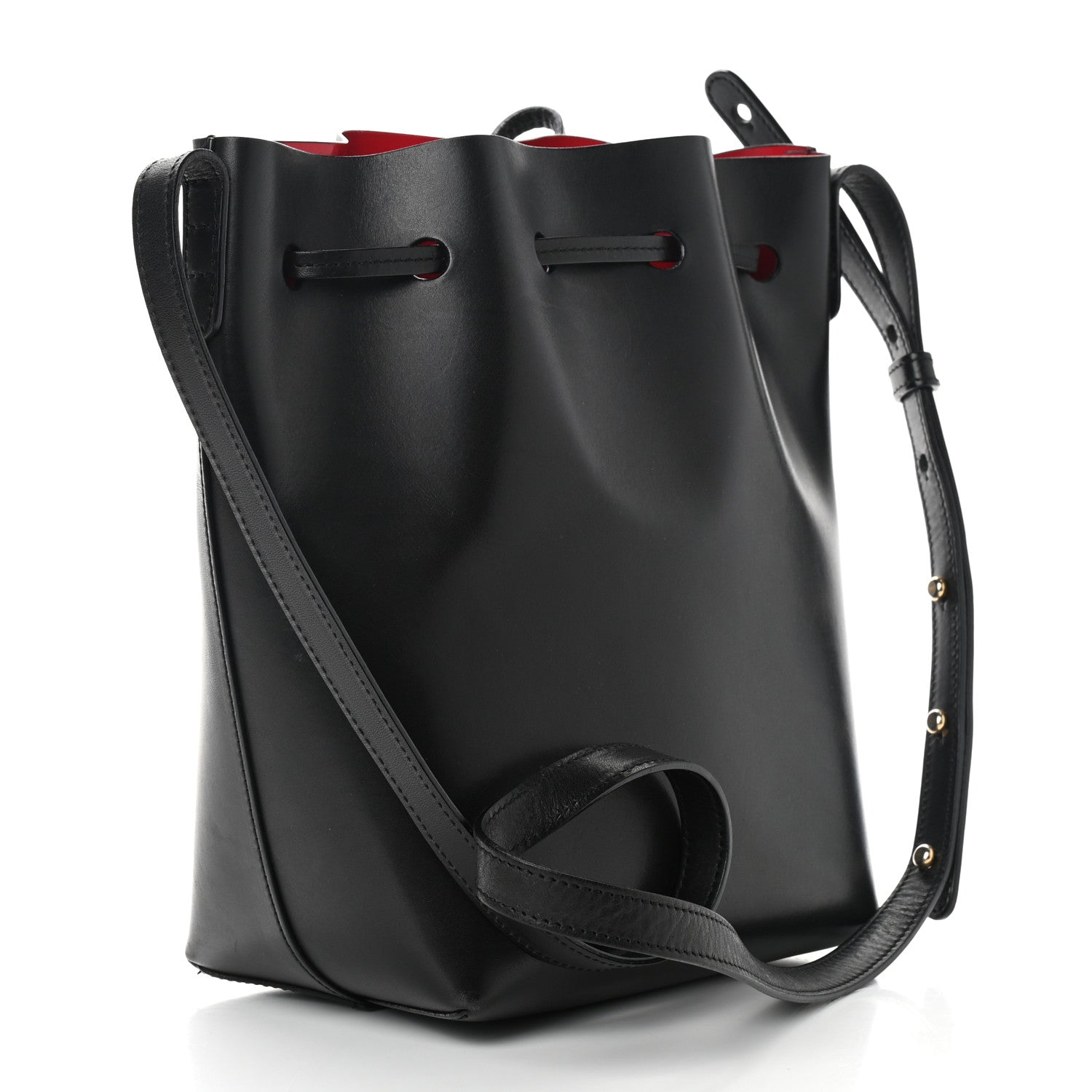Mansur Gavriel Calfskin Mini Bucket Bag Black Flamma 3 of 11