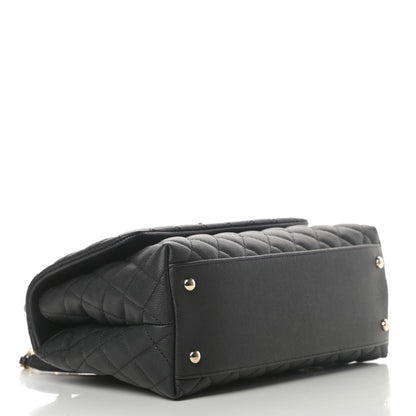 Chanel Caviar Quilted Small Coco Handle Flap Black 4 of 12