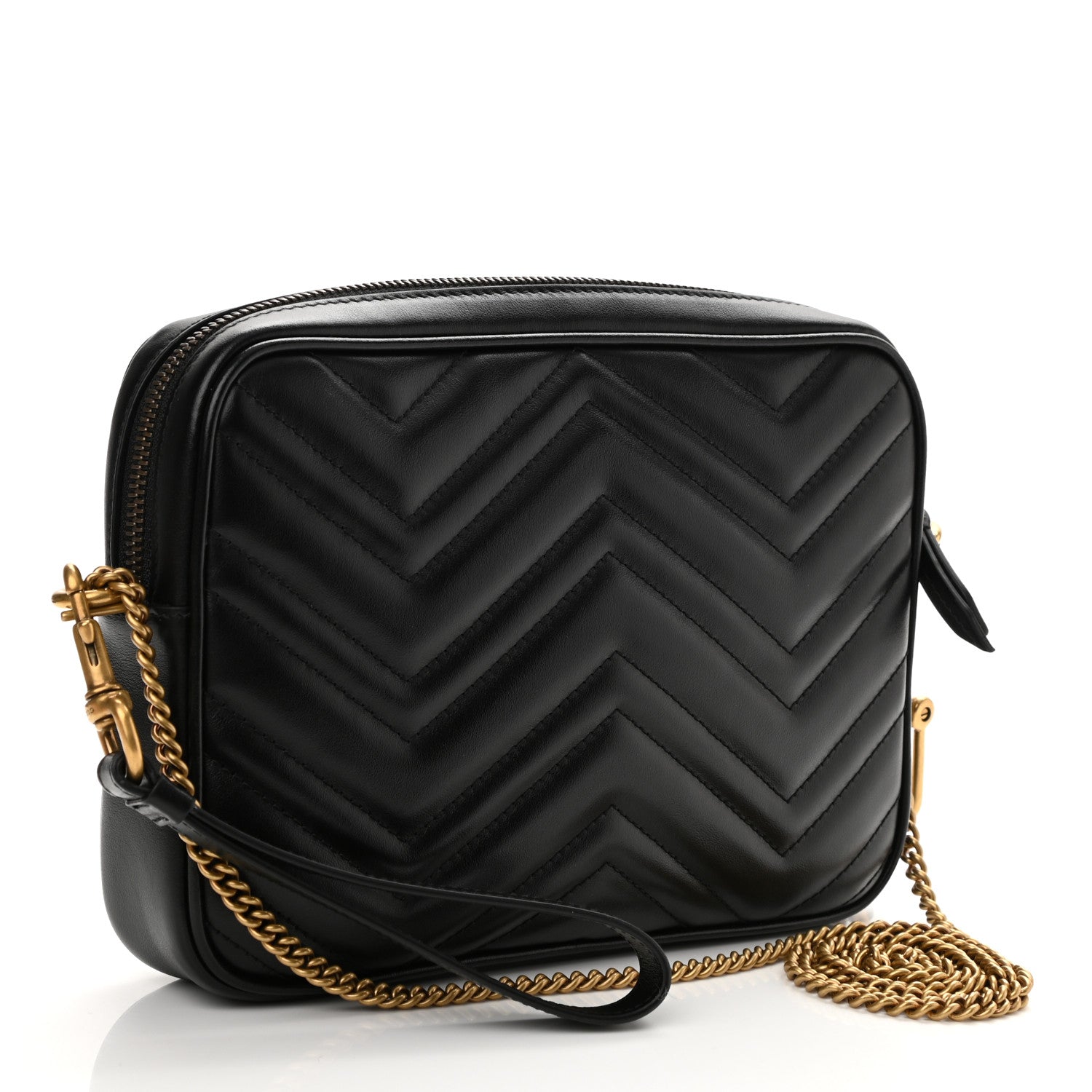 Gucci Calfskin Matelasse GG Marmont Multi-Use Mini Bag Black Perfect Pink Mystic White 4 of 10