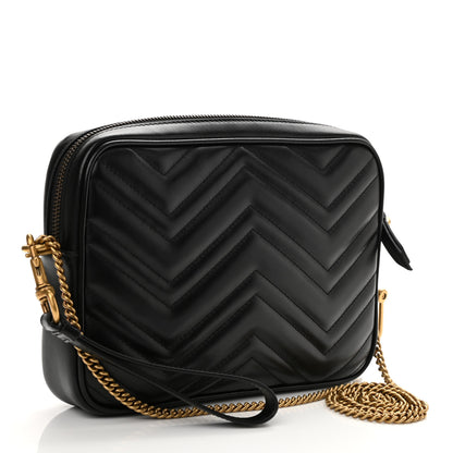 Gucci Calfskin Matelasse GG Marmont Multi-Use Mini Bag Black Perfect Pink Mystic White 4 of 10