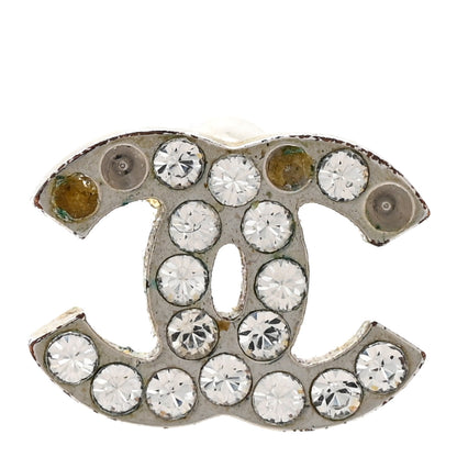 Chanel Crystal CC Earrings Silver 5 of 5