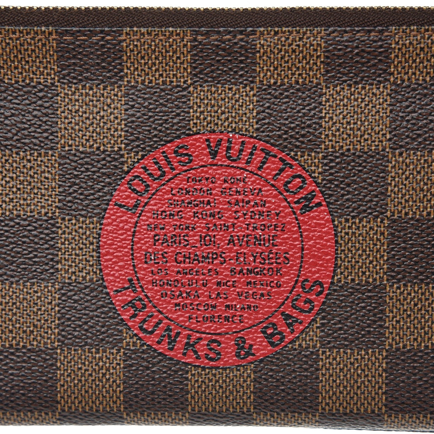 Damier Ebene Complice Trunks and Bags Wallet Red