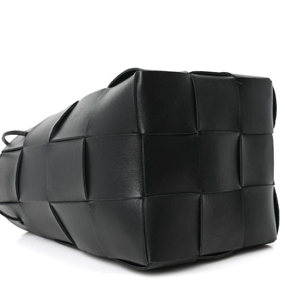 Bottega Veneta Nappa Maxi Intrecciato Cassette Bucket Bag Black 8 of 9