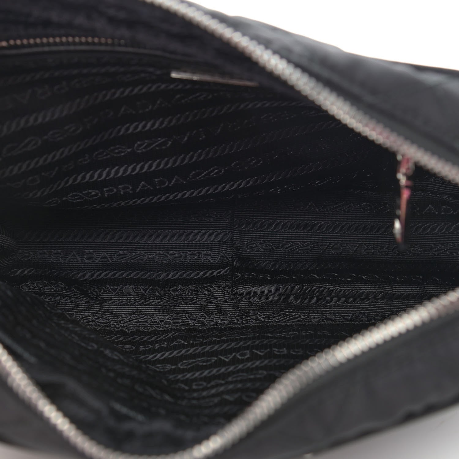 Prada Nylon Tessuto Impuntu Quilted Shoulder Bag Black 5 of 12