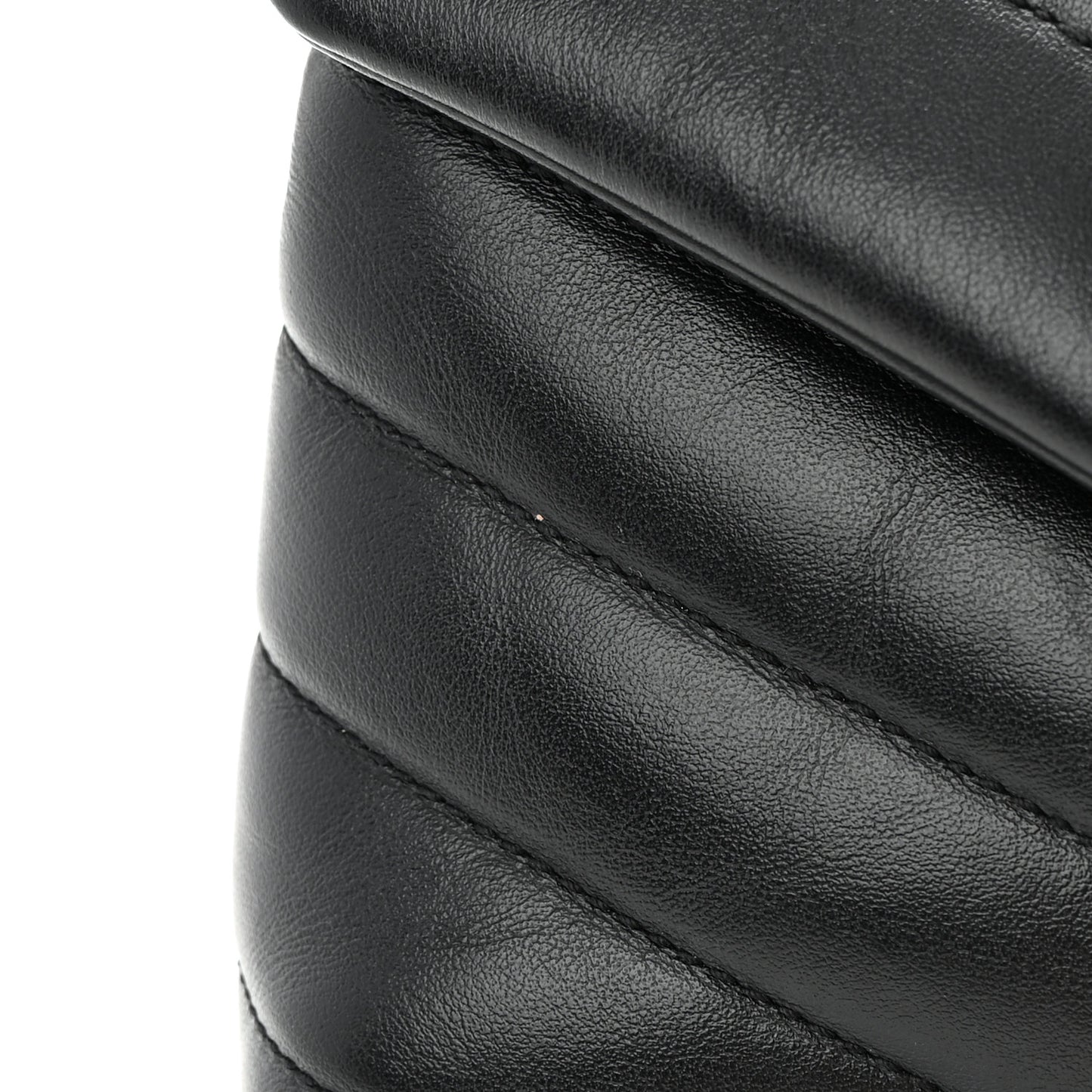 Calfskin Y Quilted Monogram Toy Loulou Crossbody Bag Black