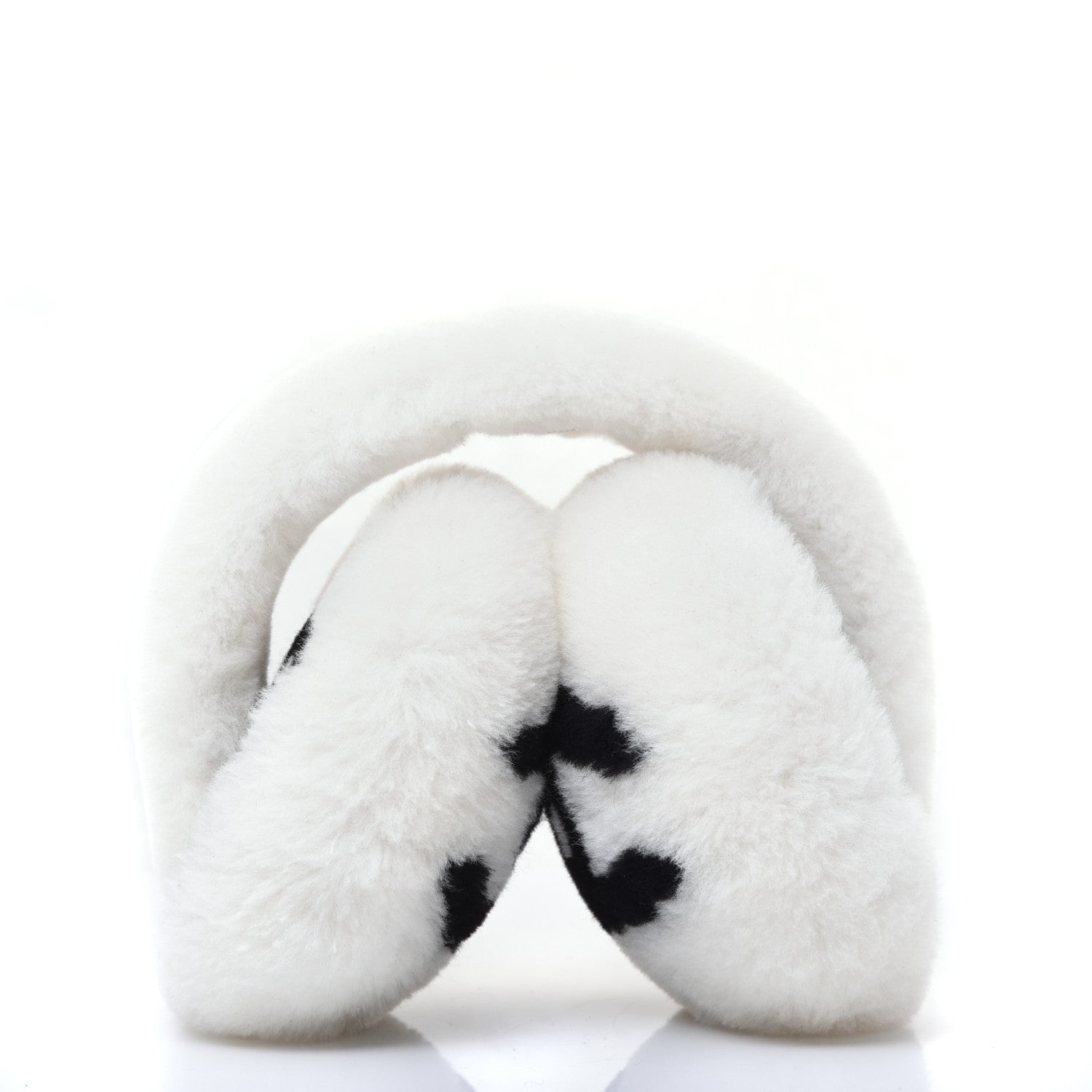 Chanel Shearling CC Ear Muffs White Black 7 of 7