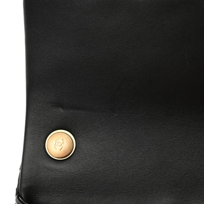 Chanel Lambskin Quilted Small Sweet Camellia Flap Black 11 of 12