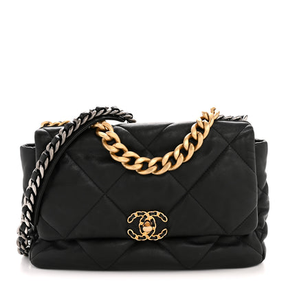 Chanel Lambskin Quilted Large Chanel 19 Flap Black 1 of 13