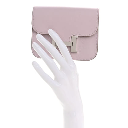 Hermes Evercolor Constance Slim Wallet Mauve Pale 2 of 10