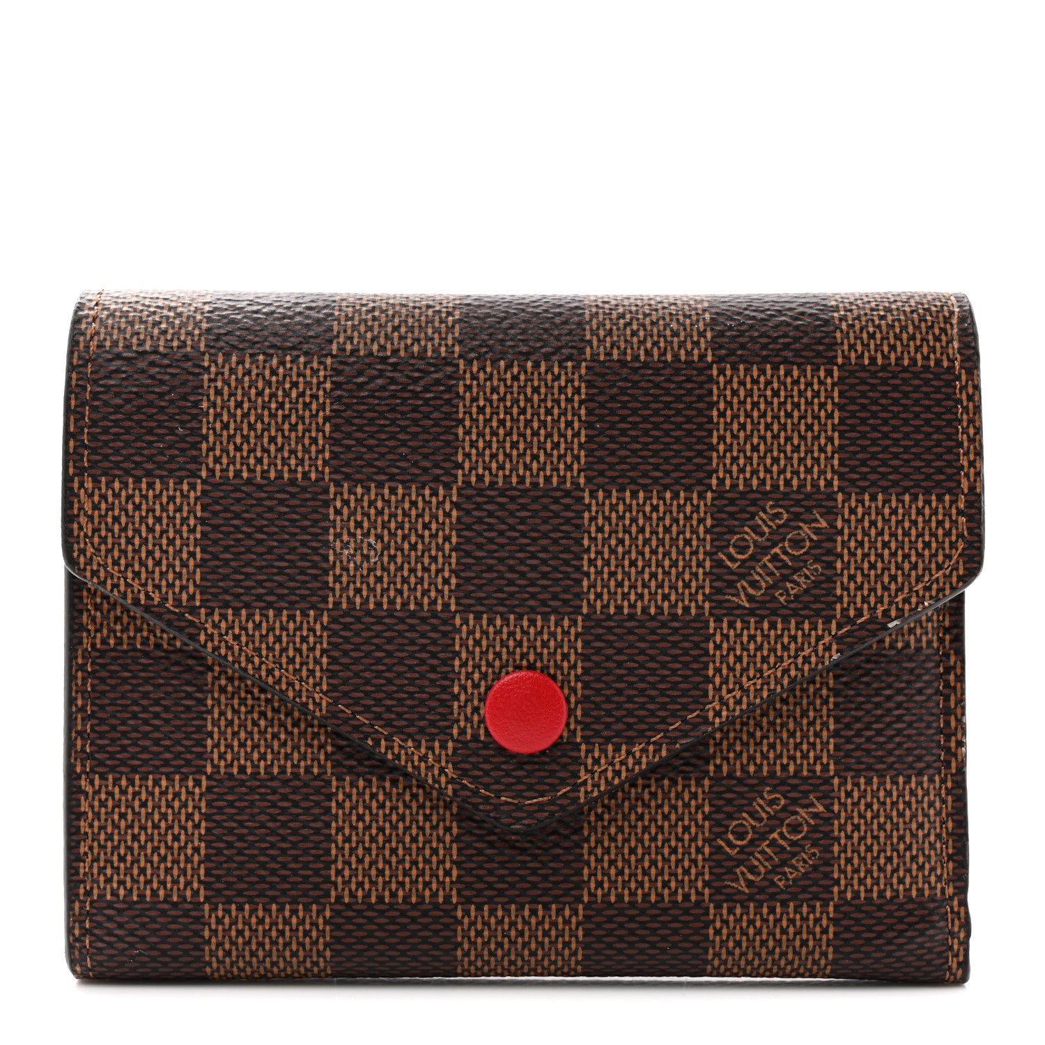 Louis Vuitton Damier Ebene Victorine Wallet Cherry 1 of 9