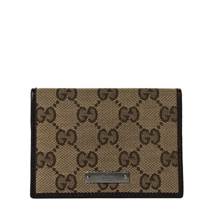 Gucci Monogram Card Case Flap Dark Brown 1 of 8