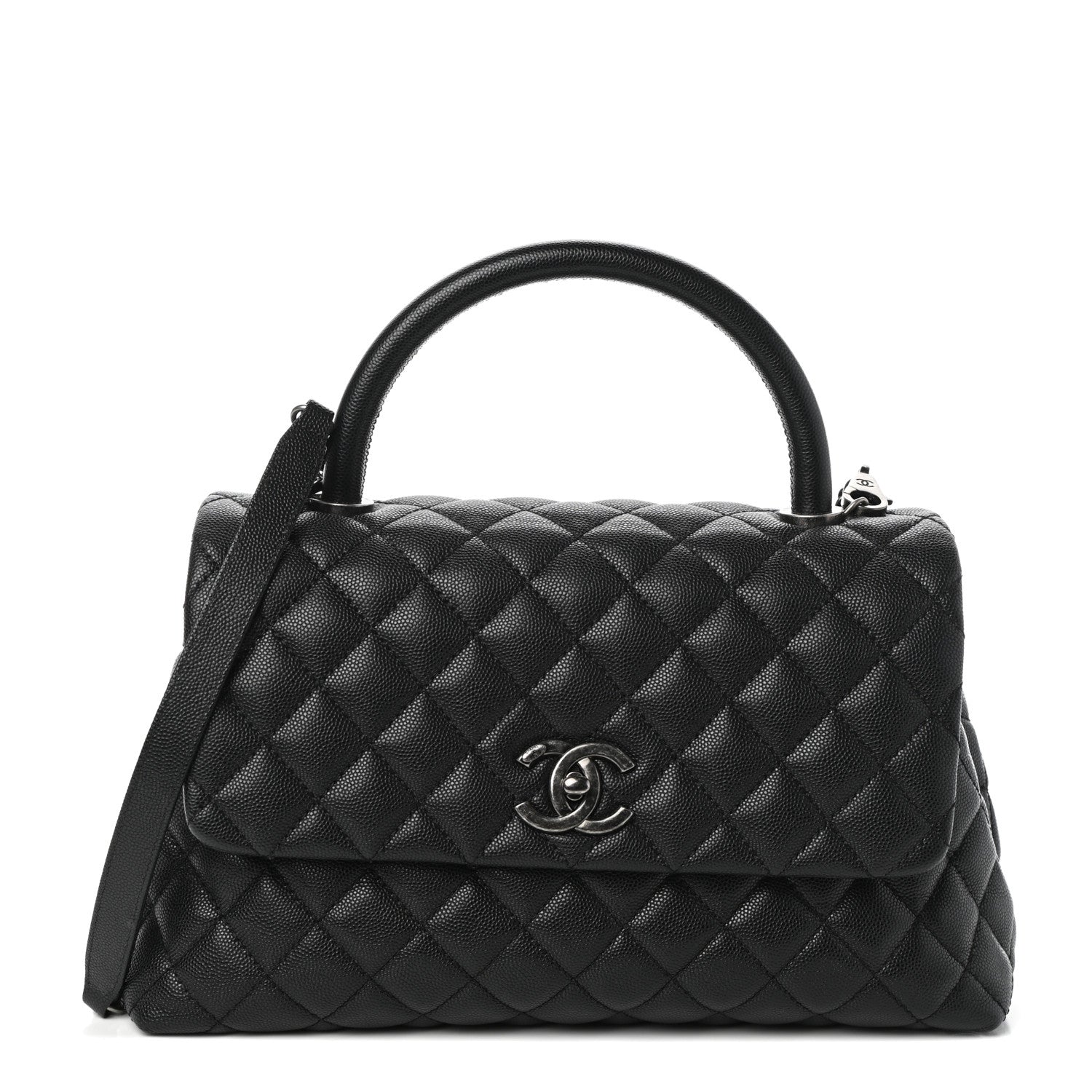 Chanel Caviar Quilted Small Coco Handle Flap Black 1 of 10