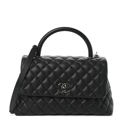 Chanel Caviar Quilted Small Coco Handle Flap Black 1 of 10