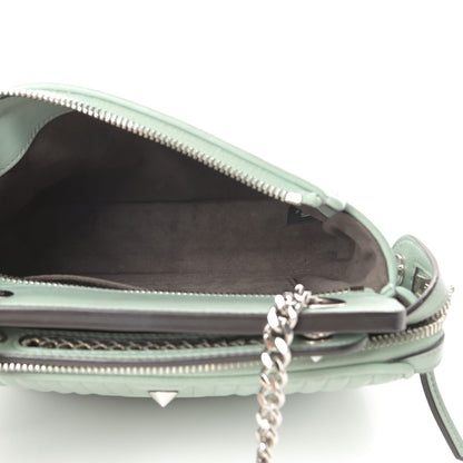 Fendi Shiny Nappa Trapuntata Chain Small DotCom Click Chain Satchel Pale Blue 6 of 15