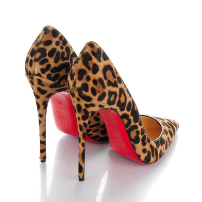 Christian Louboutin Pony Hair Jaguar Printed So Kate 120 Pumps 38 Brown 4 of 7