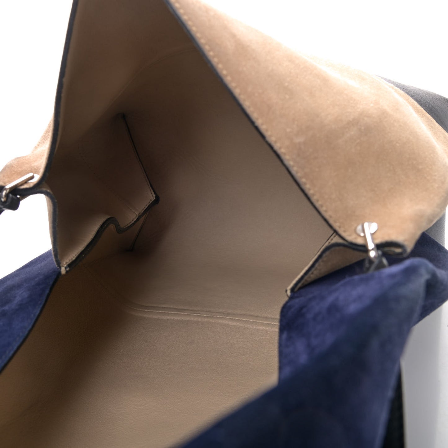 Calfskin Suede All Soft Shoulder Bag Ocean Blue