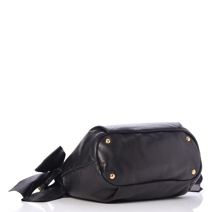 Prada Nappa Bow Tote Black 5 of 10