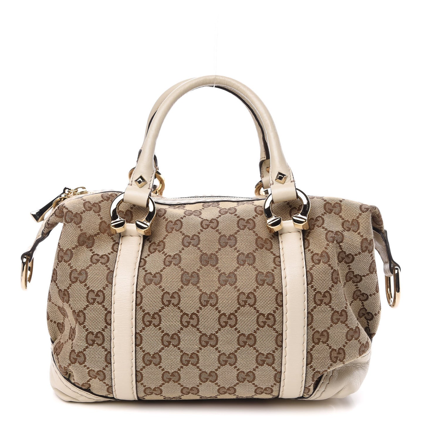 Monogram Equestrian Horseshoe Bowler White