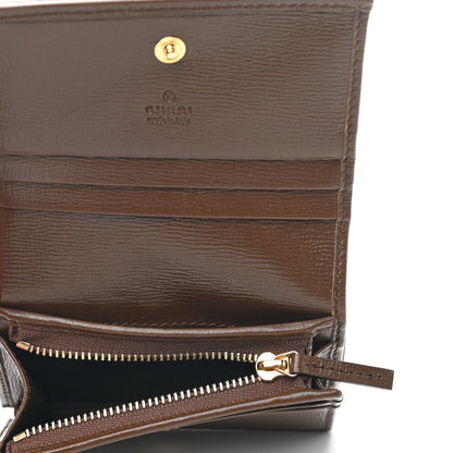 Gucci GG Supreme Monogram Horsebit 1955 Card Case Wallet Beige Ebony Brown Sugar 5 of 7