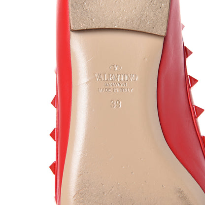 Valentino Garavani Nappa Monochrome Rockstud Ballerina Flats 39 Rouge Pur 6 of 13