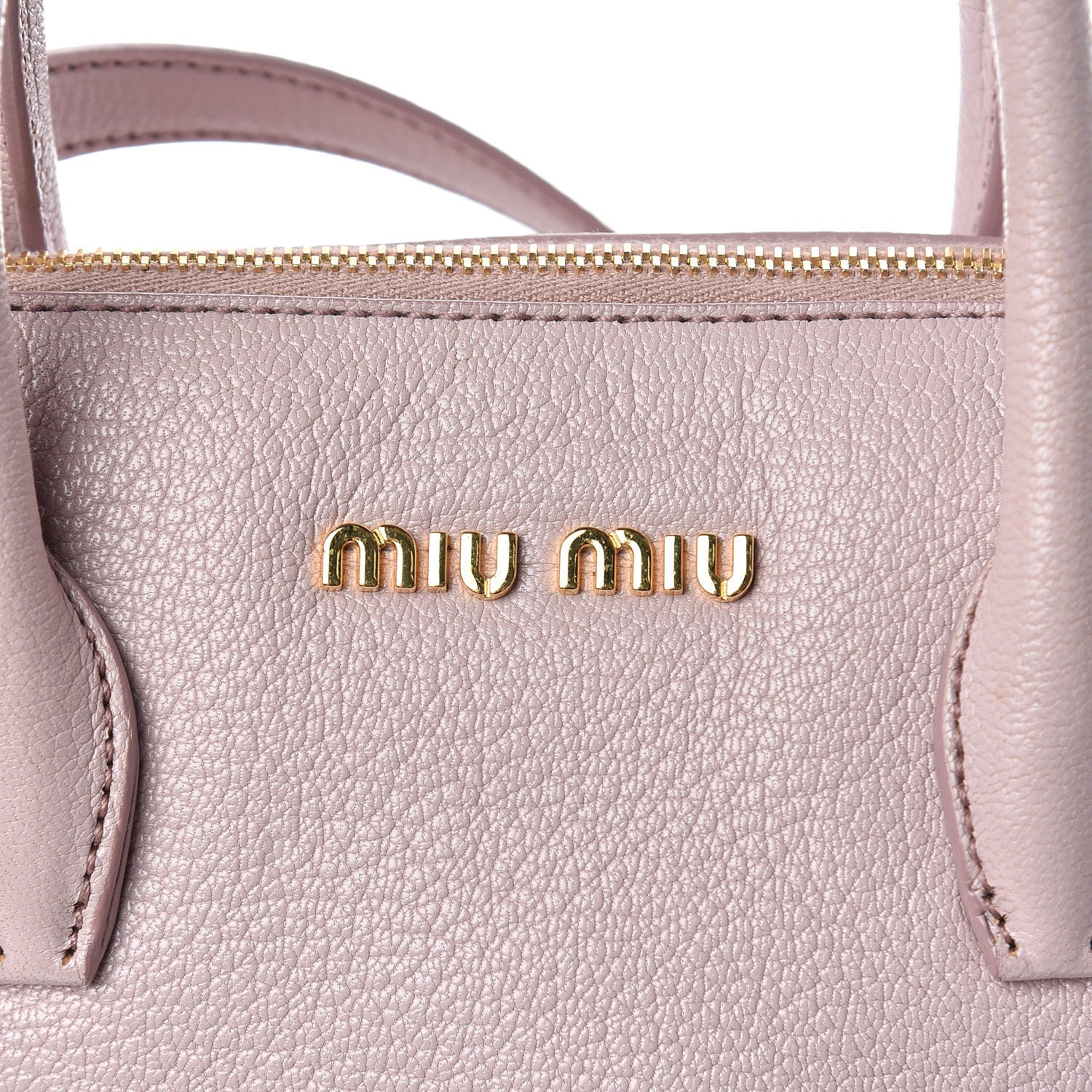 Miu Miu Goatskin Madras Top Handle Tote Mughetto 9 of 13