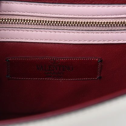 Valentino Garavani Vitello Small Glam Lock Rockstud Flap Light Ivory Water Rose Marine Rubin 14 of 19