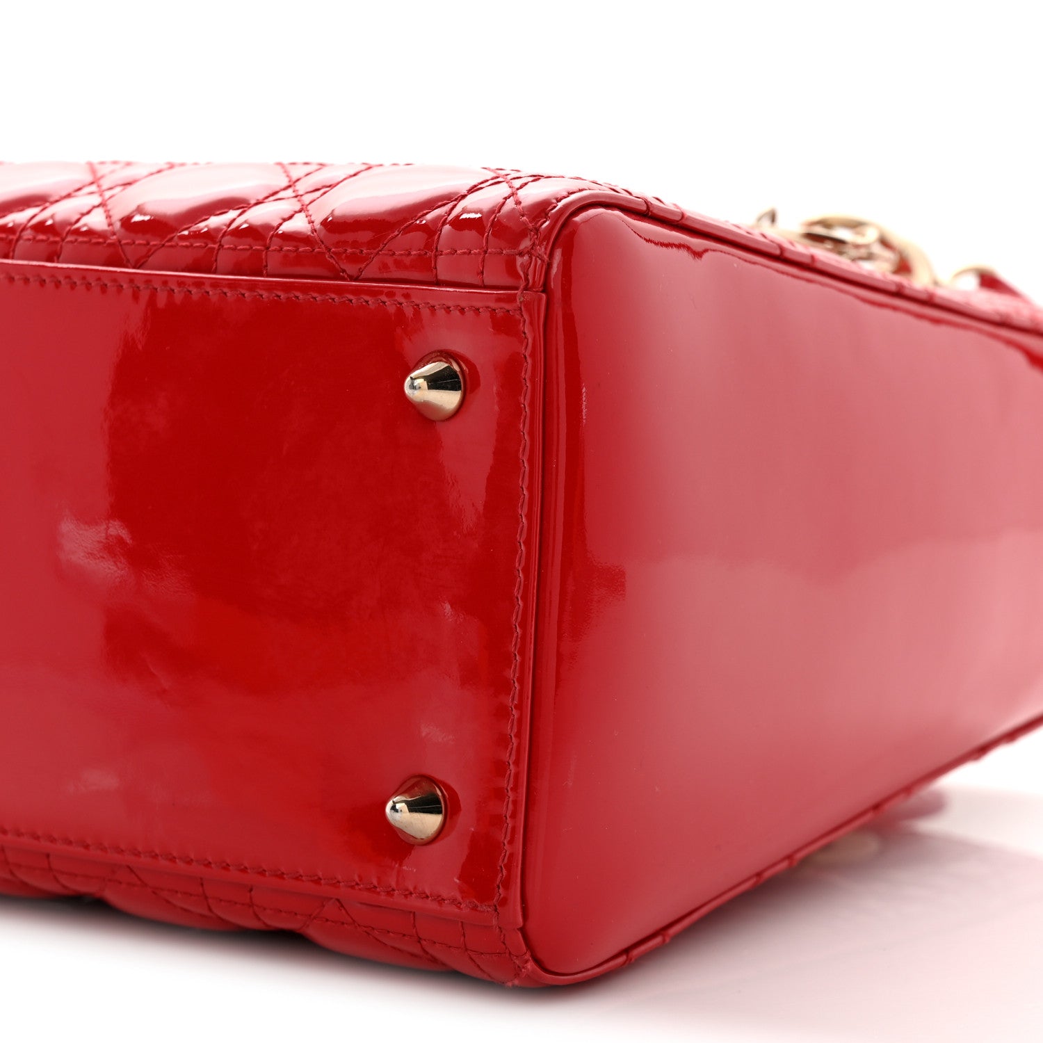 Christian Dior Patent Cannage Medium Lady Dior Red 10 of 10