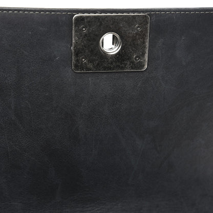 Chanel Suede Calfskin Quilted Medium Boy Flap Black 10 of 11