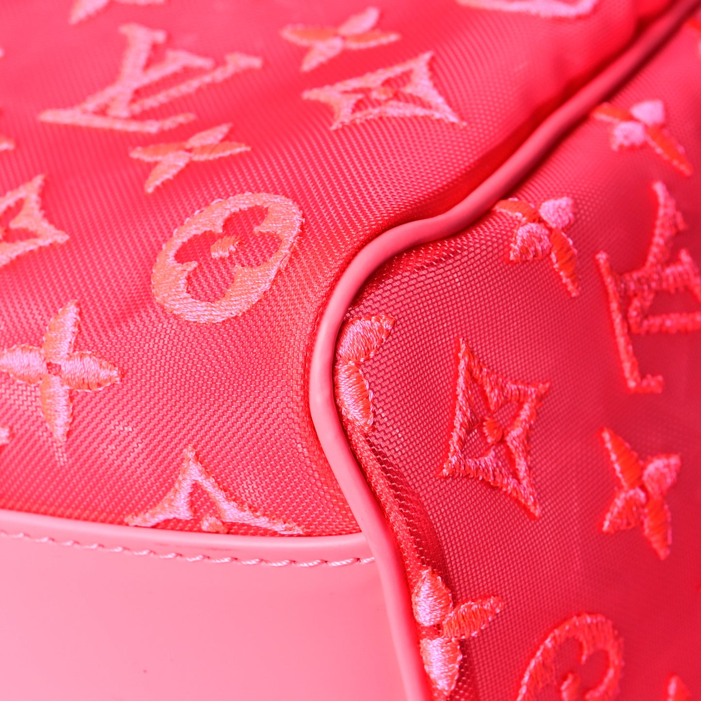Monogram Fluo See Through Keepall Bandouliere 50 Rose