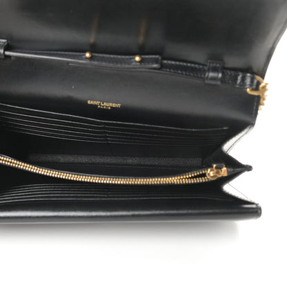 Saint Laurent Smooth Calfskin Sulpice Monogram Chain Wallet Black 5 of 11