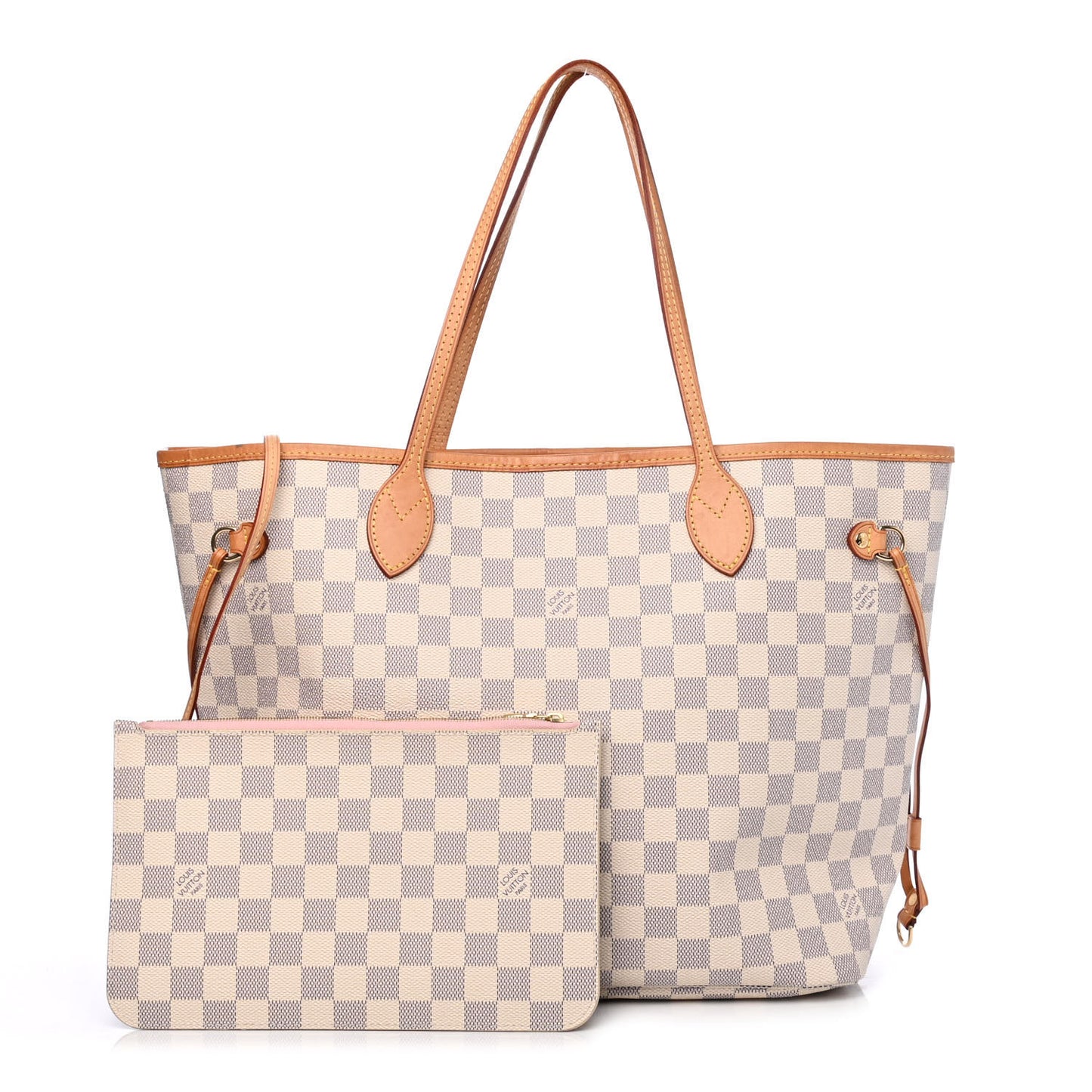 Damier Azur Neo Neverfull MM Rose Ballerine
