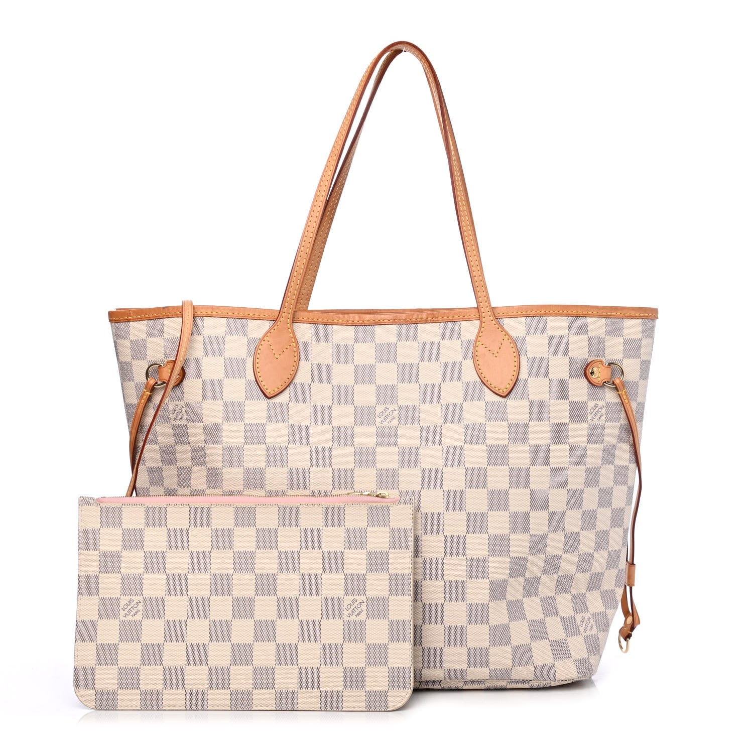 Louis Vuitton Damier Azur Neo Neverfull MM Rose Ballerine 1 of 4
