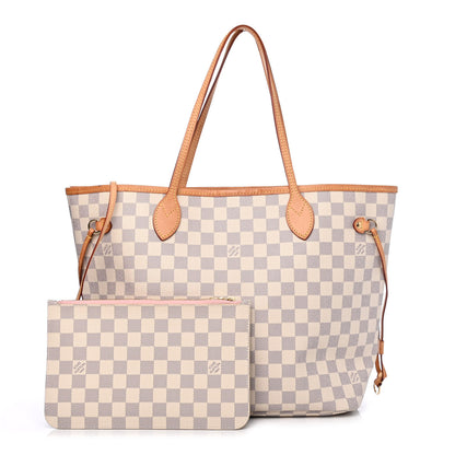 Louis Vuitton Damier Azur Neo Neverfull MM Rose Ballerine 1 of 4