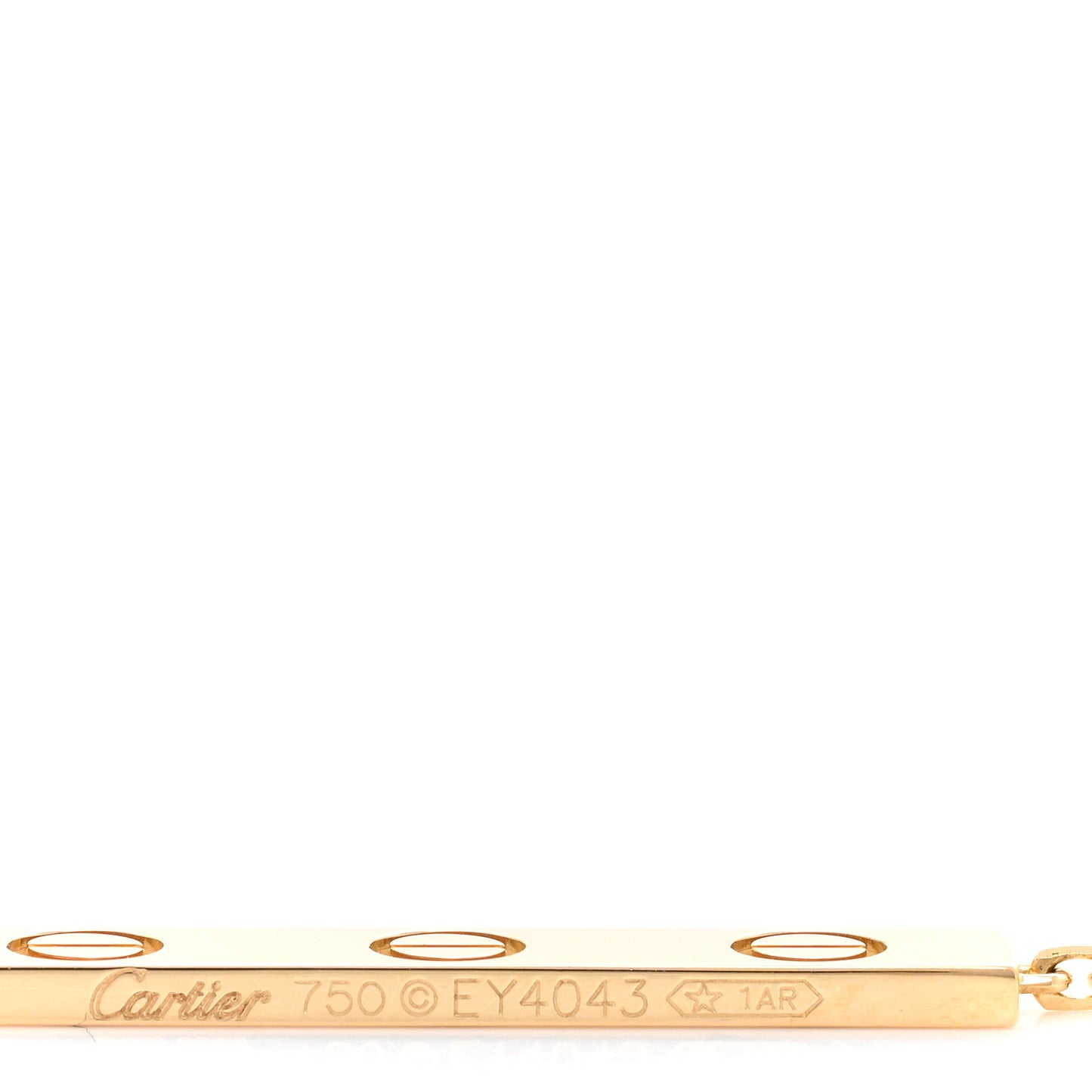 18K Yellow Gold LOVE Lariat Necklace