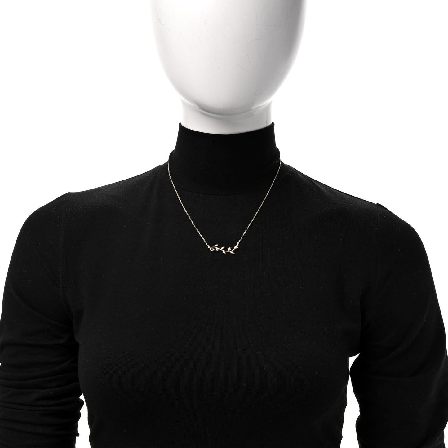 18K Yellow Gold Paloma Picasso Olive Leaf Vine Pendant Necklace
