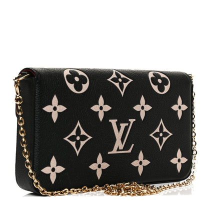Louis Vuitton Empreinte Monogram Giant Felicie Pochette Black Beige 3 of 12