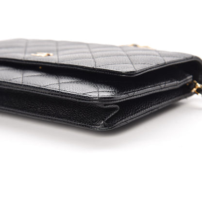 Chanel Caviar Quilted Wallet On Chain WOC Black 10 of 11