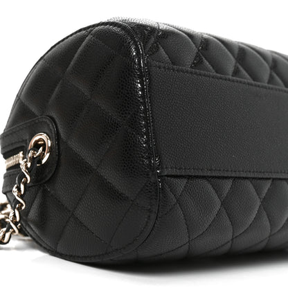Chanel Caviar Quilted Barrel Clutch With Chain  Black 9 of 11