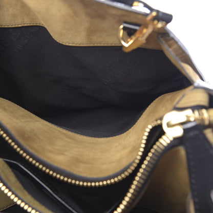 Burberry Patent Quilted Bi-Color Medium Albett Tote Black Gold 5 of 13